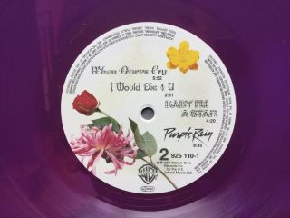 Prince and The Revolution - Purple Rain In Purple Vinyl (1984) c/w poster. 5