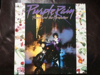 Prince and The Revolution - Purple Rain In Purple Vinyl (1984) c/w poster. 7
