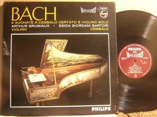 Philips 835 227/8 Js Bach 6 Violin Sonatas Grumiaux Sartori Uk 2lp Hi - Fi Logo Nm