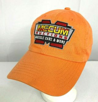 Mecum Muscle Cars Hat Cap Baseball Trucker Strapback Orange