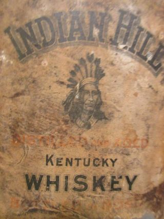 Antique Indian Hill Kentucky Whiskey Bottle Flask