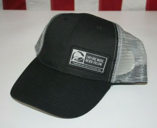 Taco Bell Employee Hat Snapback Mesh Trucker Black Silver Unworn