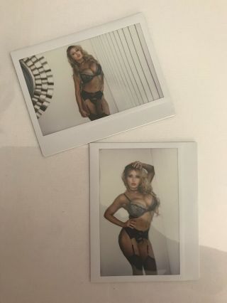 2 Polaroid Pics Of International Playboy Model Andrea Prince From Mag Shoot