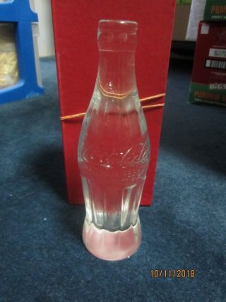 Coca - Cola Solid Clear Glass Coke Bottle Collectible 6 Fl Oz Bottle Rare