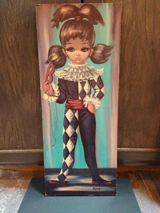 MOD 1964 Sokoro EDEN Art Prints Moppet Big Eyes Harlequin Girls - 2 Keane 20x8 in. 2