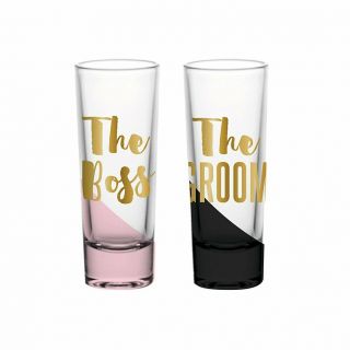 The Boss And The Groom Shot Glass Set Of 2