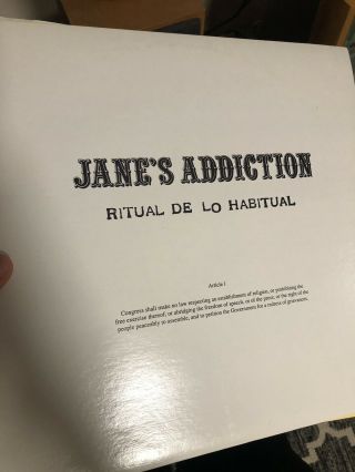 Janes Addiction Ritual De Lo Habitual Vinyl 1990