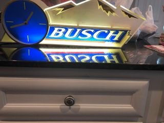 Vintage Busch Beer Light Up Clock
