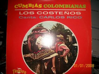 Los CosteÑos Con Carlos Rico Lp Cumbia Colombiana Rare Maden In Peru Vg,