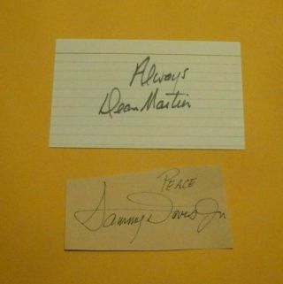 Sammy Davis Jr Signed & Dean Martin Signed Autographs