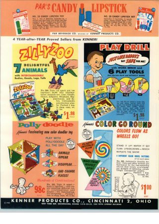 1962 PAPER AD Kenner ' s Whiskey Bobbles Likker Labels Humorous Labels Play Toy 2