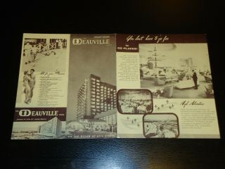 Vintage The Deauville Hotel Brochure 67th & Collins Ave Miami Beach