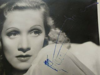 Marlene Dietrich - Actress - Hollywood Film Star - Vintage Autograph Photo