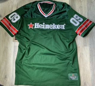 Heineken Beer Mesh Green Jersey Vintage 1980 Sport Football Shirt 09 Xxl Men’s