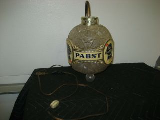 Vintage Pabst Blue Ribbon Beer Rotating Wall Scone Bar Light