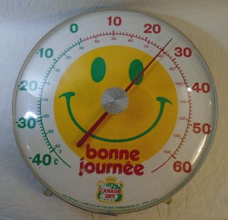 French Language Canada Dry Thermometer 12 " In Diameter