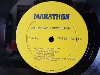 LECTRIC MUSIC REVOLUTION - Self Titled LP - RARE 1st Press yellow label ALS 331 4