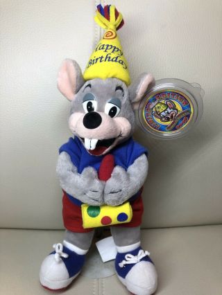 2005 Chuck E Cheese Limited Edition 12” Happy Birthday Plush With Tags