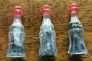 Vintage Mini Coca Cola Soda Doll House Tiny Mini Miniature 9 Crates & 32 Bottles 5