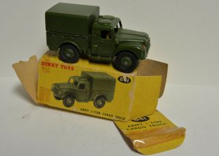 Meccano England Dinky Toys Army Military 1 Ton Cargo Truck 641 54 - 61 W/box