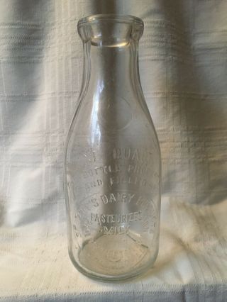 Vintage Quart Milk Bottle Seifert’s Dairy Products Chicago Illinois