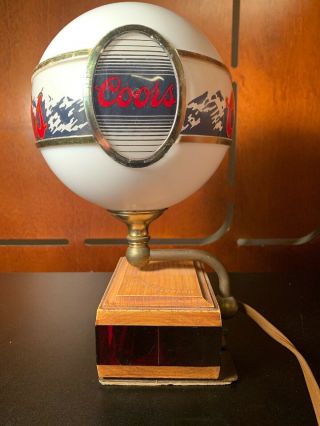 Vintage Coors Beer Advertising Bar Clock Lamp Sign Register Globe Light (47) 2