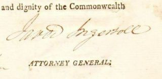 Jared Ingersoll,  Contl Congress,  Constitution Signer,  1812 VP candidate: 1812 DS 2