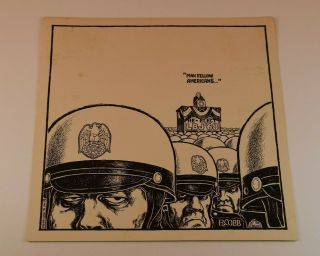 Rare 1967 Ron Cobb 7 X 7 Inch Print - Political - Lbj - Police Cartoon -