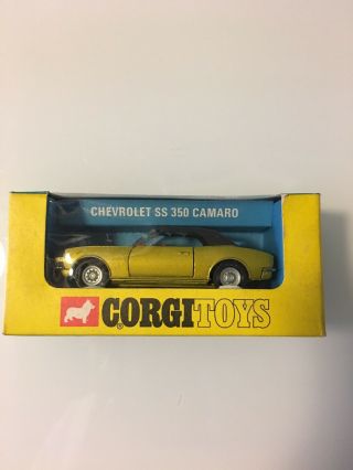 Vintage Corgi Toys 338 Chevrolet Ss 350 Camaro