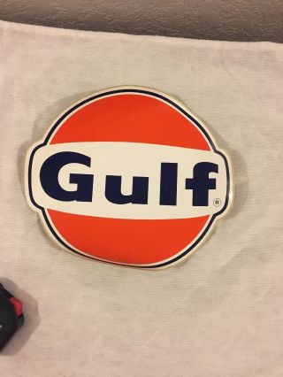Rare Vintage Gulf Oil Decal Sticker 9 - 1/2 X 8 - 1/2 In