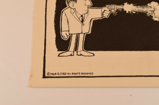 Rare 1968 RON COBB 7 x 7 Inch Print - Political - Evolution Cartoon - 4