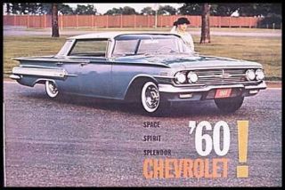 1960 Chevy Chevrolet Prestige Brochure,  Impala Corvette Bel Air