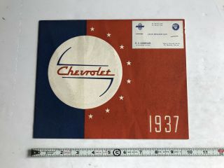 1937 Chevrolet Dealer Sales Brochure Not Reprint