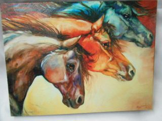Artist Marcia Baldwin Horse Painting - " Powerful " - 21004 - Oil On Canvas
