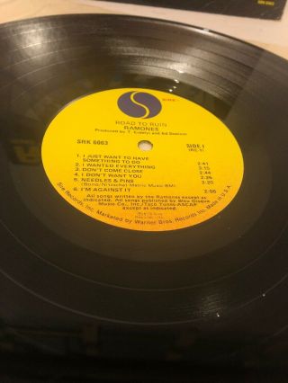 RAMONES Road To Ruin SIRE LP EXC Quality Vinyl SRK 6063 5