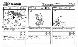 Rare - Ed,  Edd N Eddy Storyboards (5) Hand Drawn