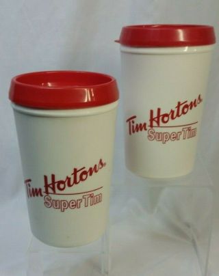 Tim Hortons Coffee Travel Mugs Cups Aladdin Usa Rare Set 2