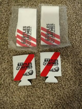 Bartles & Jaymes Wine Cooler Co.  Promotional Set 2 Pairs Of Socks And 2 Koozies