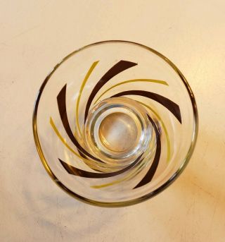 Set of 8 Vintage Mid Century Modern Swirl Cocktail Drinking Glasses 2
