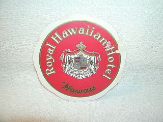 Vintage Royal Hawaiian Hotel - Hawaii Luggage Label - 1930 - 40 