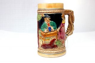 Vintage Set of 6 Mugs Ceramic German Style Beer Stein Made in Japan 3