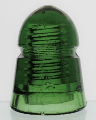 Dark Green Cd 145 Star Pointed Dome Beehive Glass Insulator