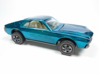 Hot Wheels Redline Custom Amx Aqua Spectraflame Usa 1969 Vintage Toy Car Usa