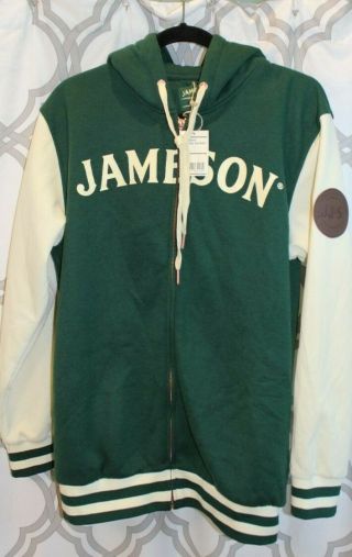 Jameson Irish Whiskey Varsity Jacket/coat Green/white Size L Nwt