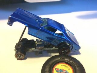 Hot Wheels Redline Mongoose II Funny Car Metallic Blue with Button 1971 2