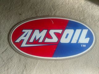 Vintage Amsoil Oil Dealer Sign Look