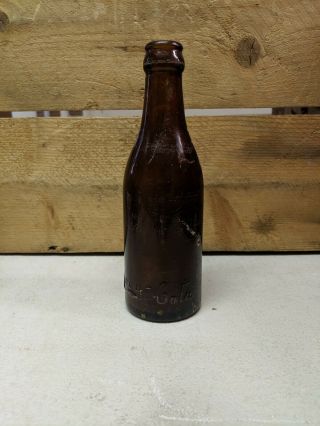 Coca - Cola 1910 - 1915 Root Straight Side Amber Bottle,  York N.  Y.