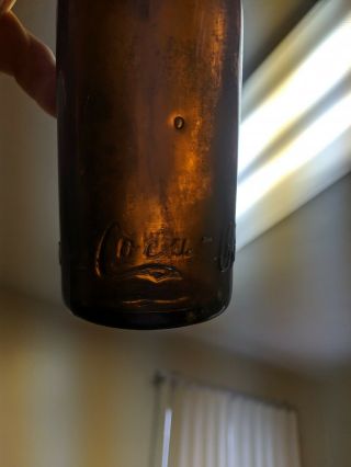 Coca - Cola 1910 - 1915 Root Straight Side Amber Bottle,  York N.  Y. 4