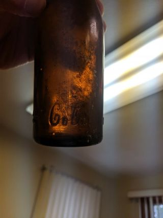 Coca - Cola 1910 - 1915 Root Straight Side Amber Bottle,  York N.  Y. 5