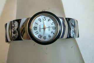 Hand Painted Old English Sheepdog Cuff Watch